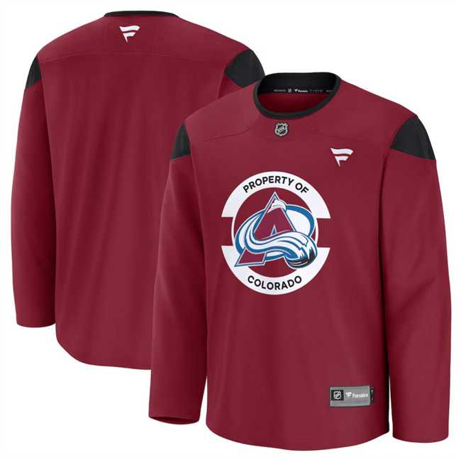 Men%27s Colorado Avalanche Burgundy 2024-25 Team Practice Stitched Jersey Dzhi